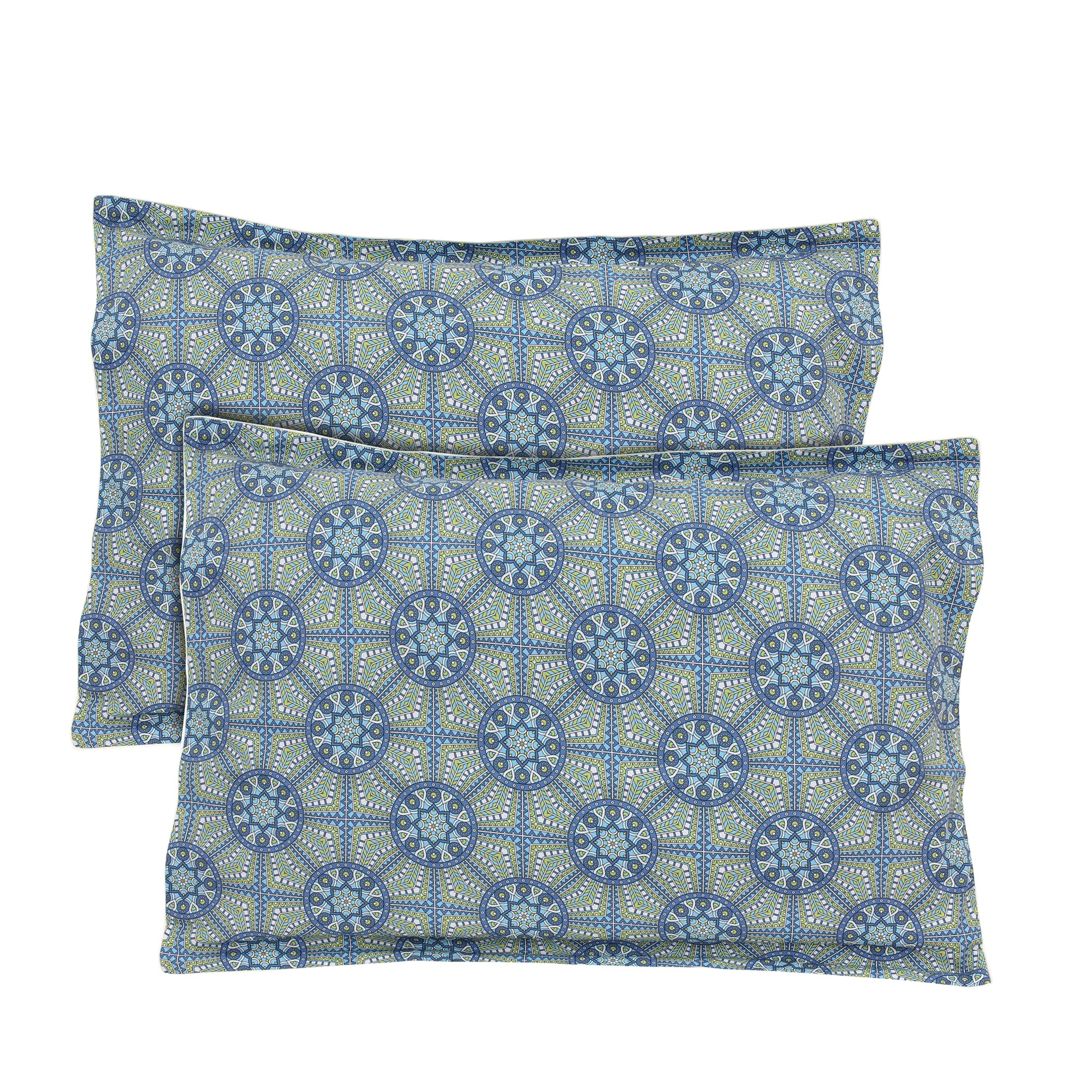 Blue Kaleidoscope-Pillowcase Set of 2 (350 TC)