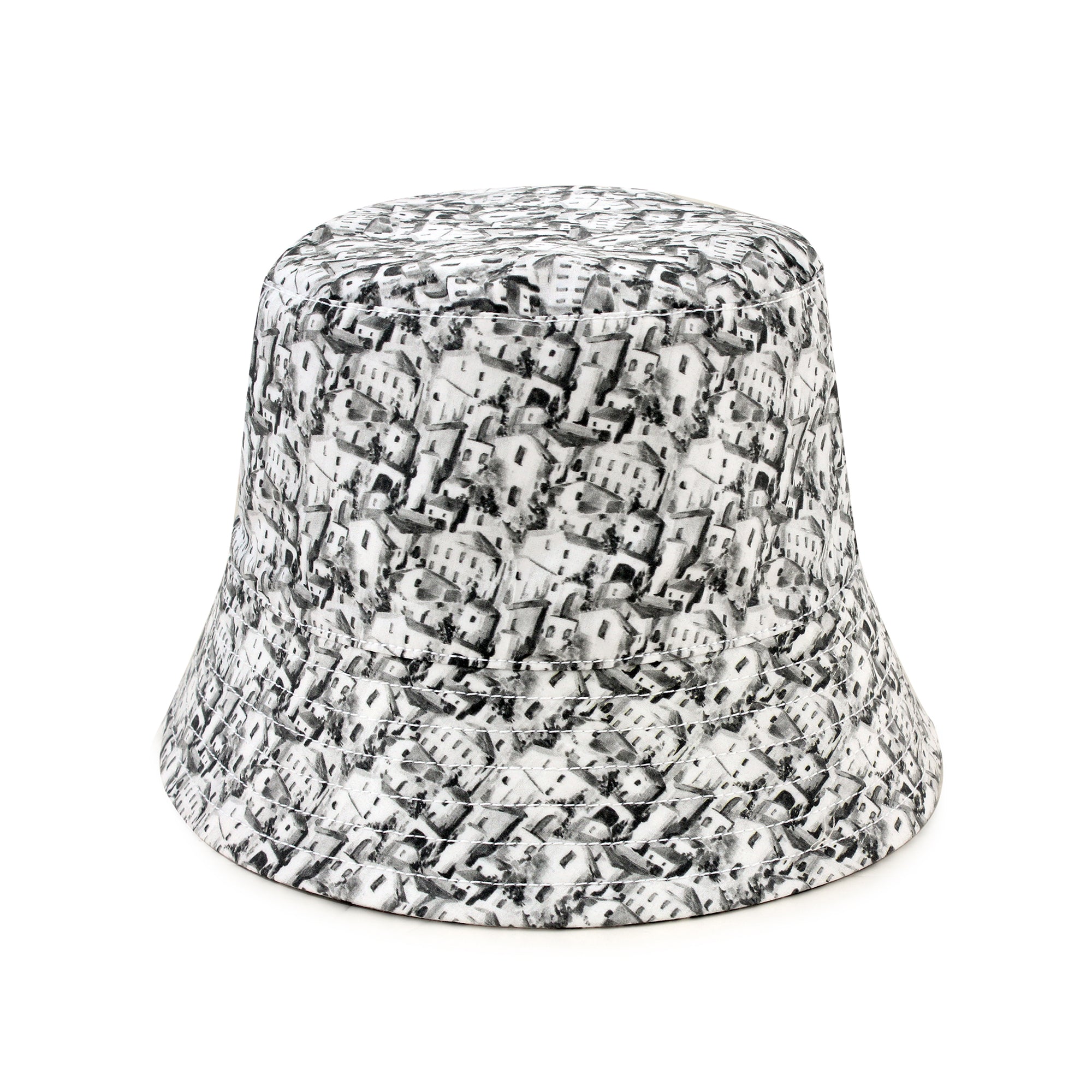 Grey Houses Bucket Hat