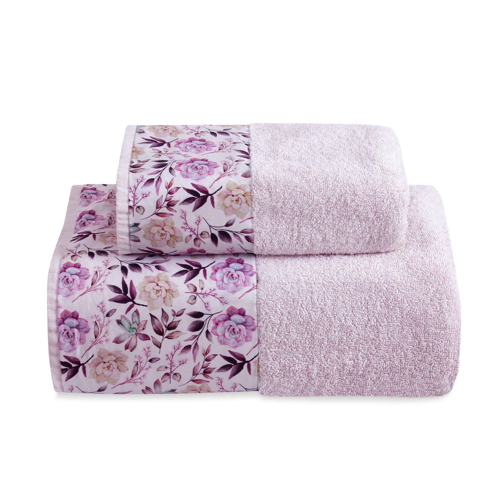 Lilac Roses Bath Towel Set