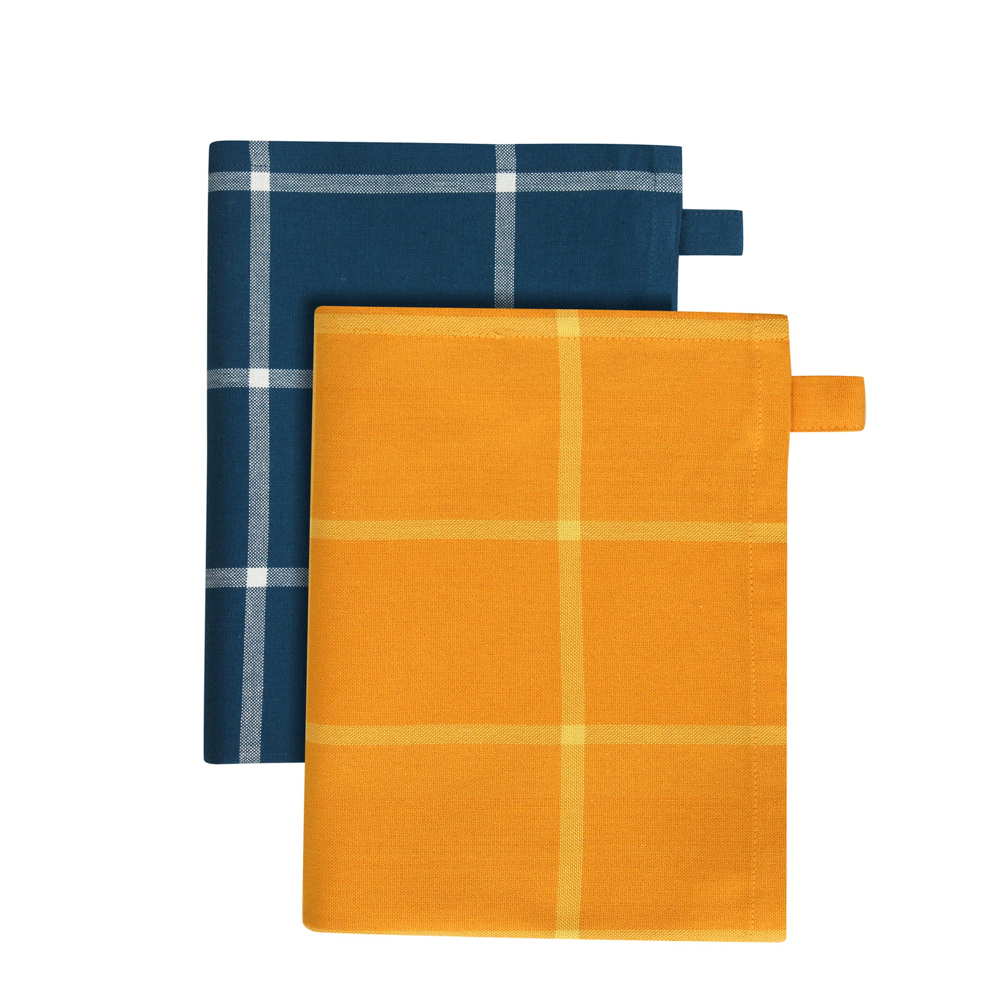 Yellow & Blue Kitchen Towels (Set of 2)