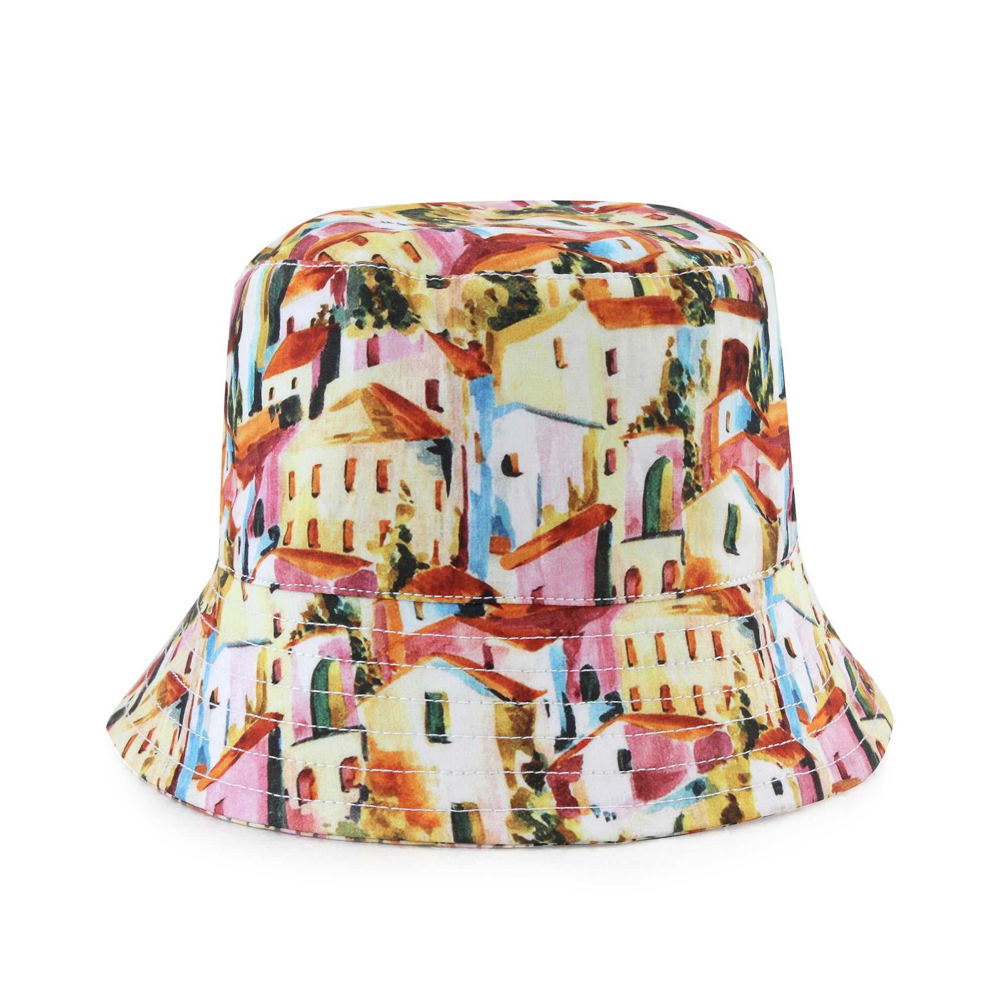 Colored Houses Bucket Hat