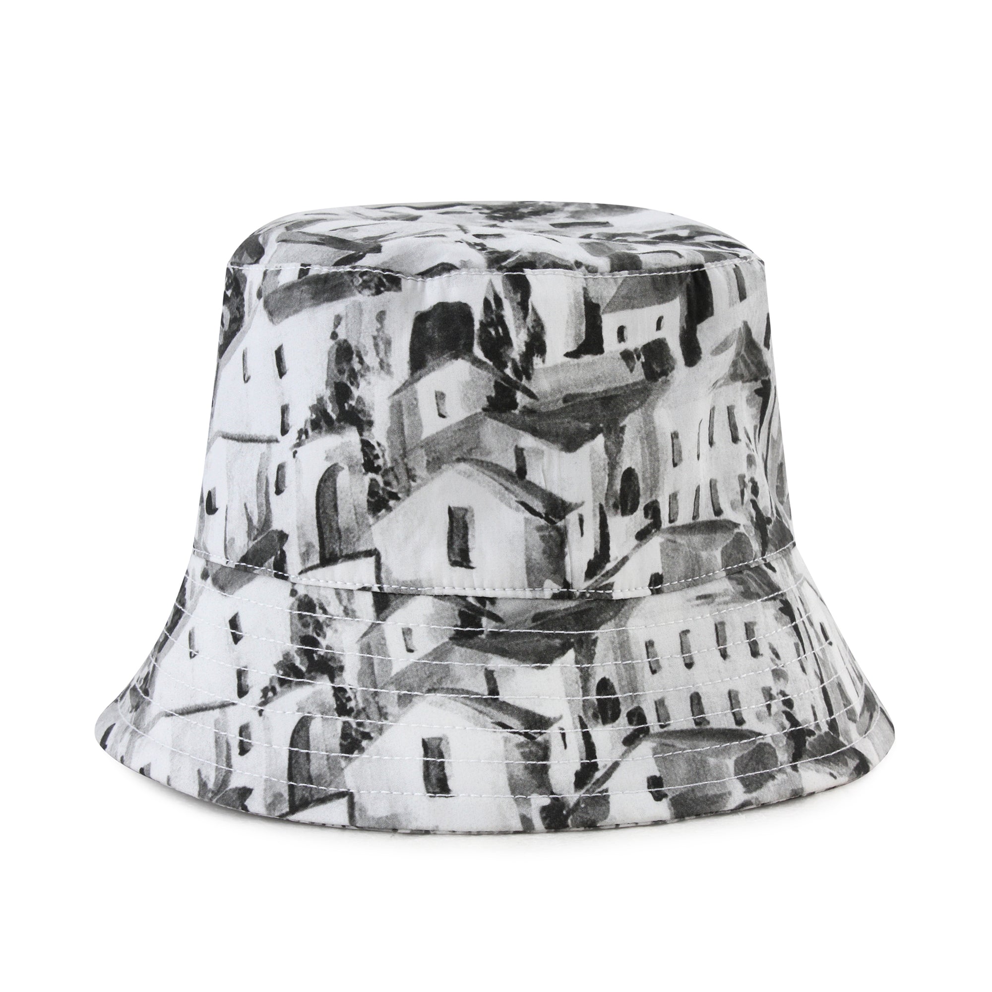 Grey Houses Bucket Hat