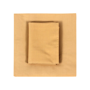 Saffron Yellow Flat Sheet + Pillowcases (350 TC)