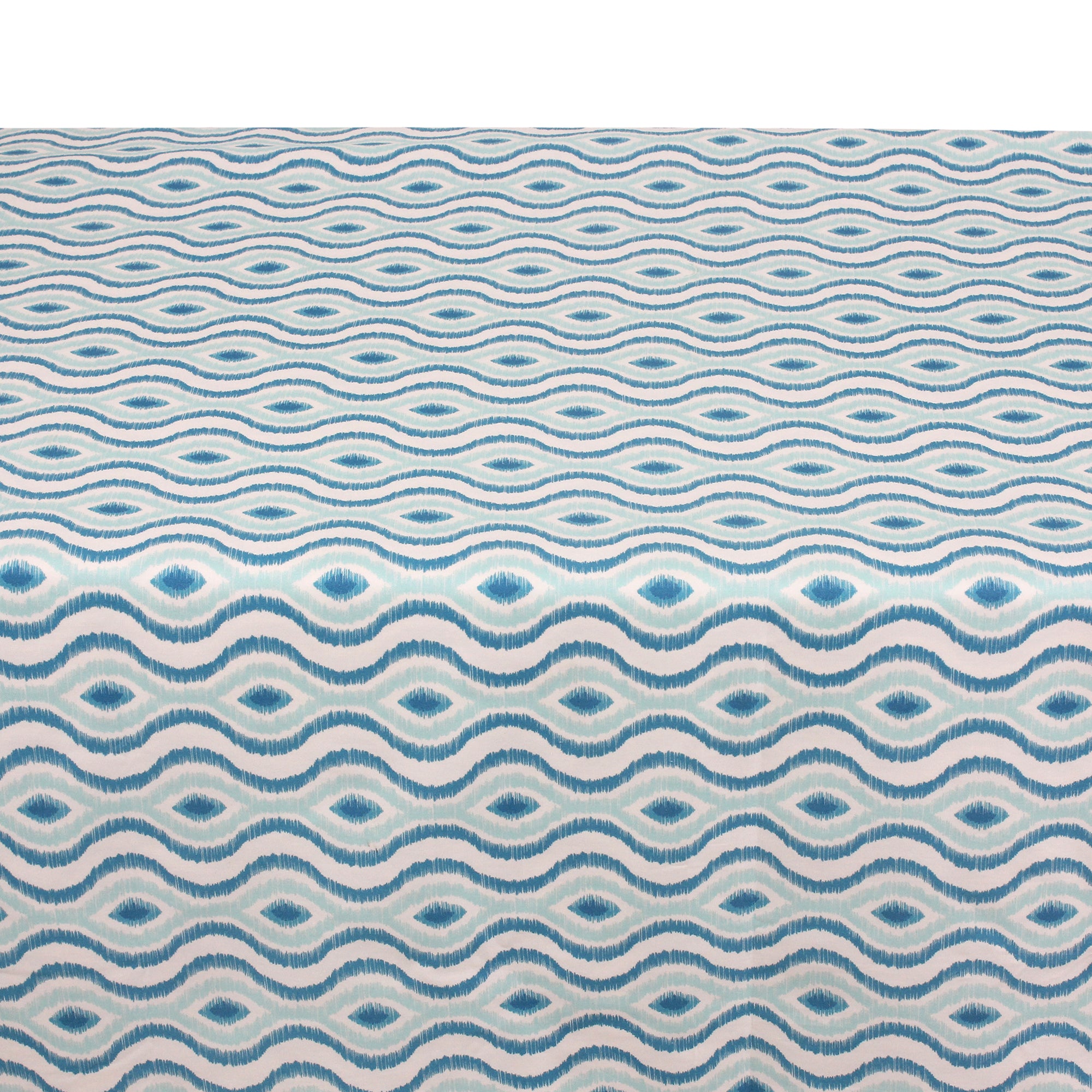 Blue Waves Cotton Tablecloth