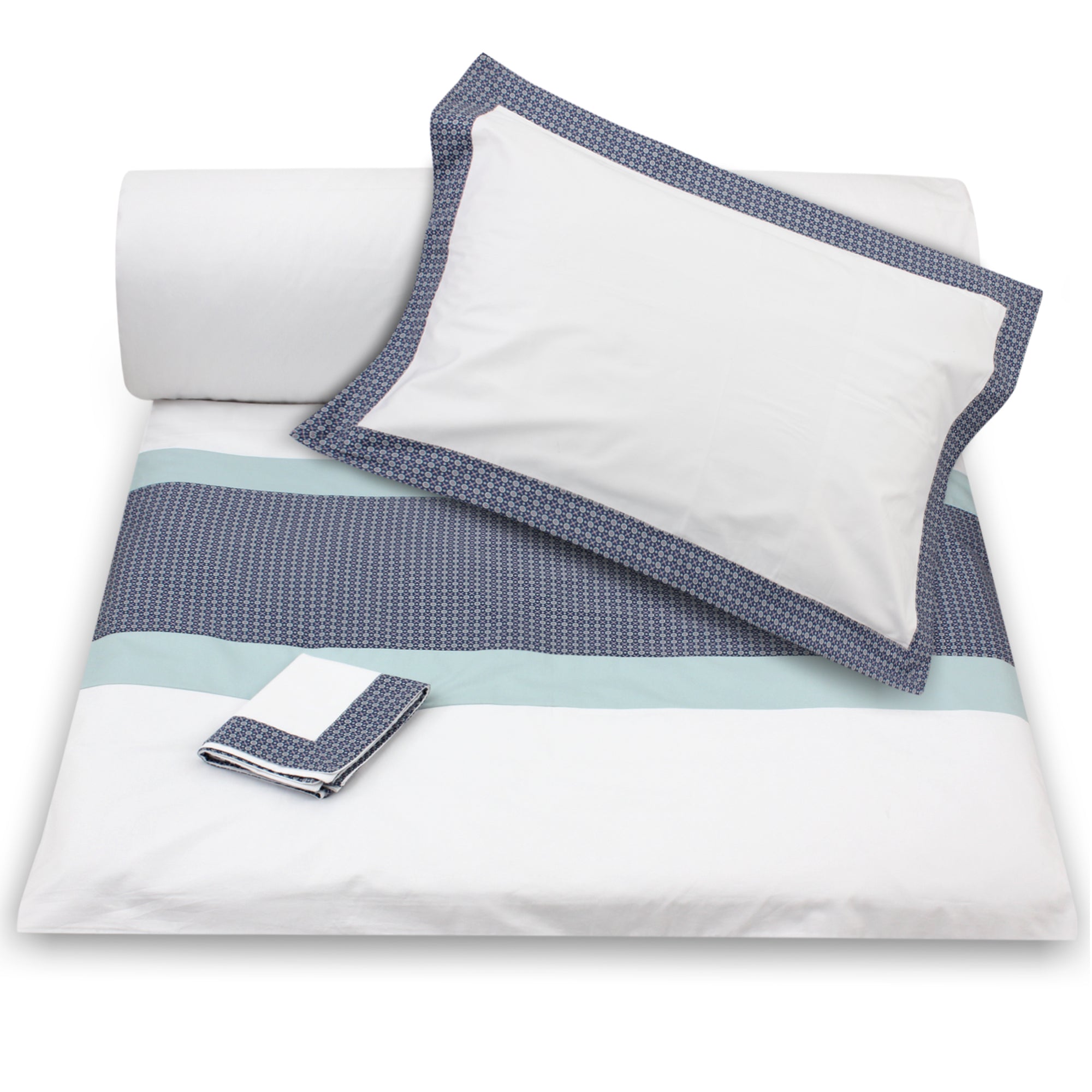 Blue Arabesque Duvet + Pillowcases