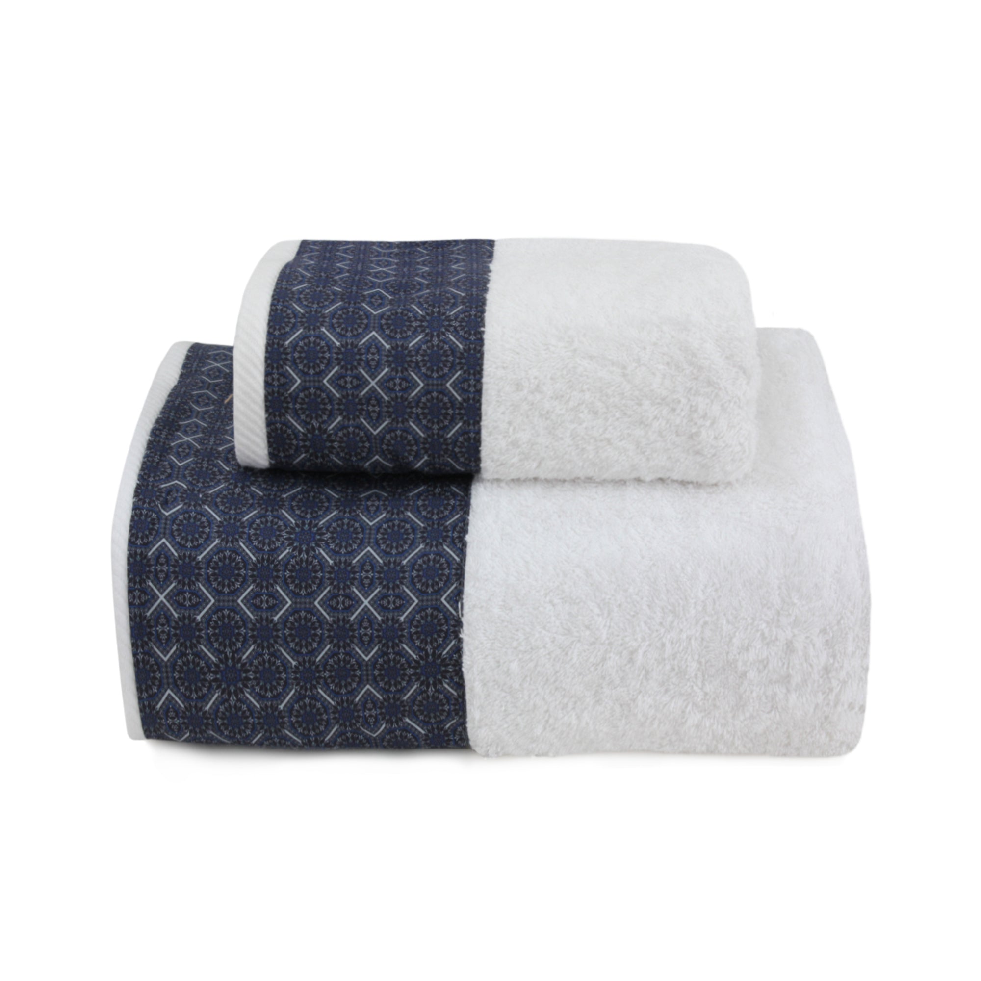 Kaleidoscope Bath Towel Set (White)