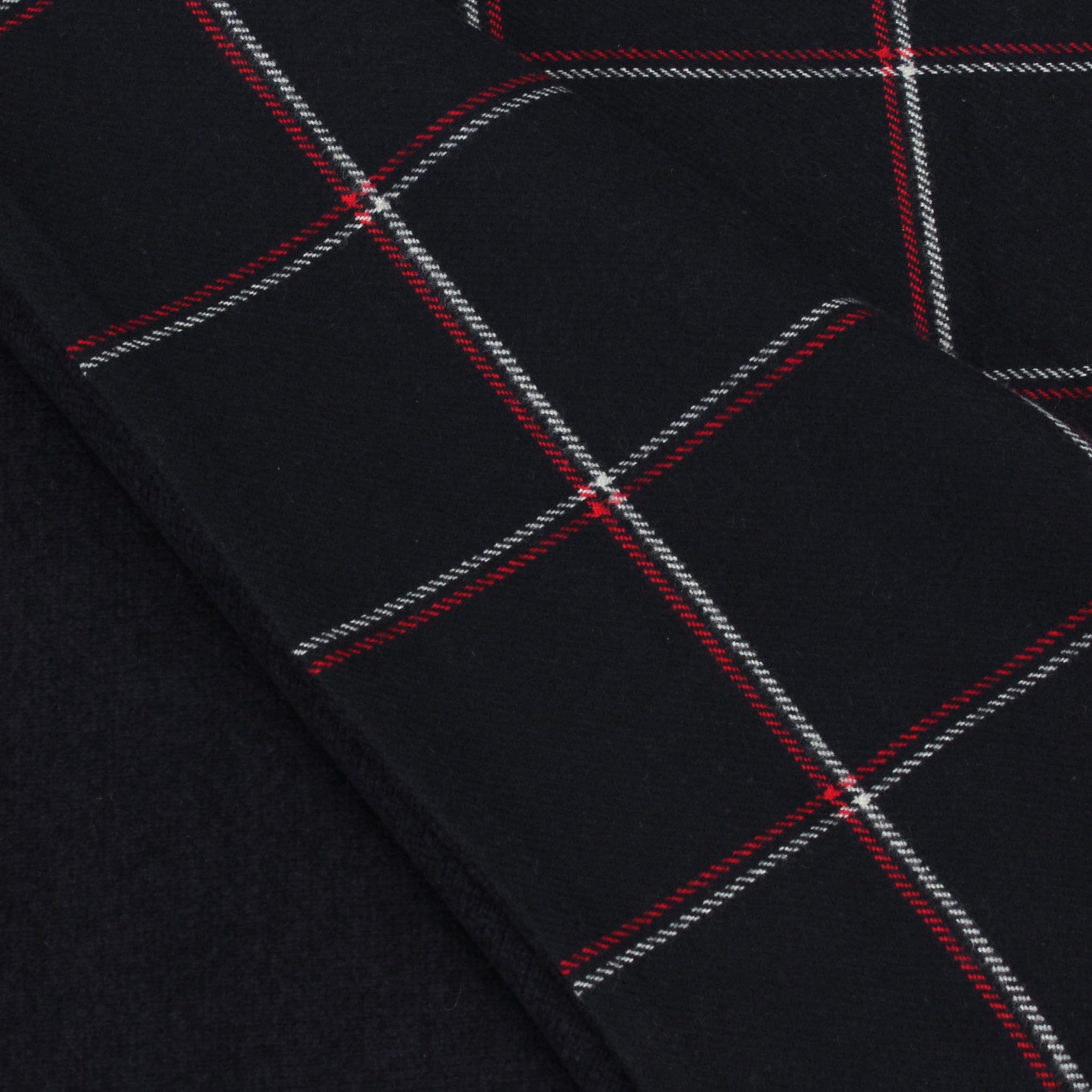Navy/Red Checkered Throw Blanket