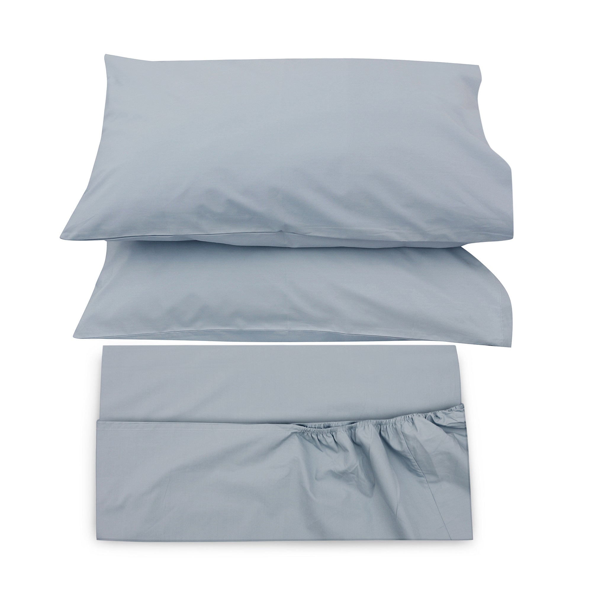 Powder Blue Fitted Sheet + Pillowcases (350 TC)