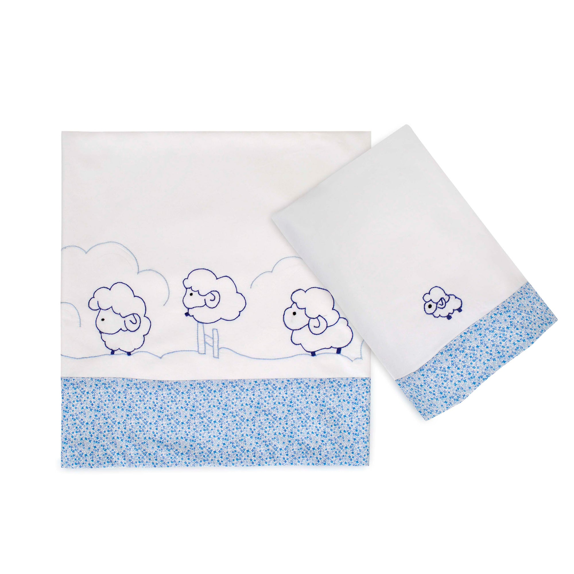 Sheep Baby Sheet Set (Blue)