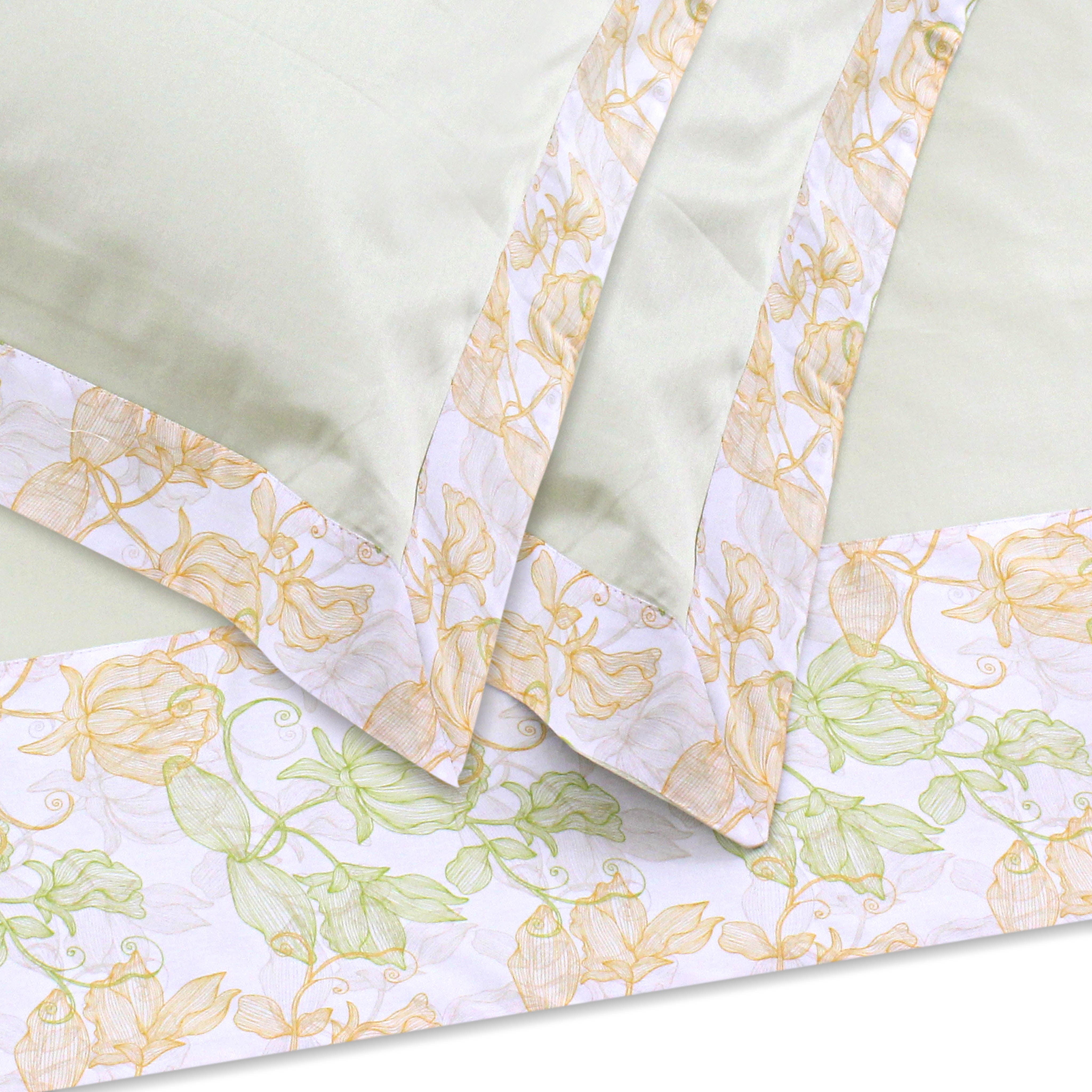Garden Glow Border Sheet + Pillowcases (600 TC)
