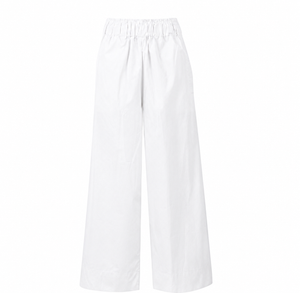 White Cropped Wide Leg Pants