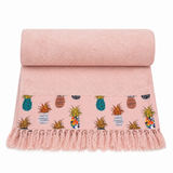 Pink Pineapple Beach Towel