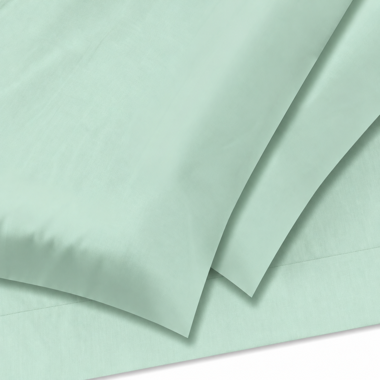 Mint Flat Sheet + Pillowcases