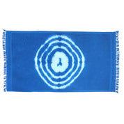Blue/White Circles Tie Dye Beach Towel