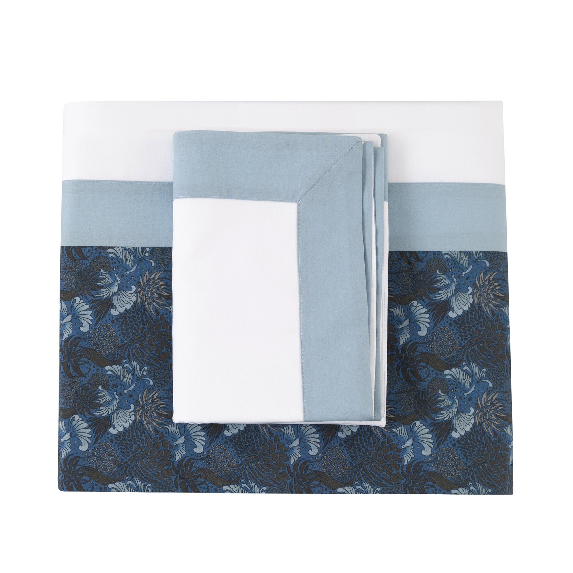 Tokyo Blue Sheet + Pillowcases