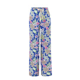 Blue Giraffe Silky Viscose Bottoms