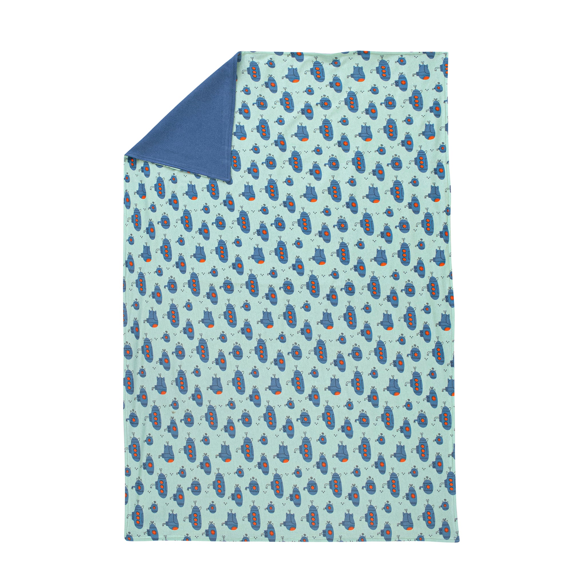 Blue Submarines Baby Blanket