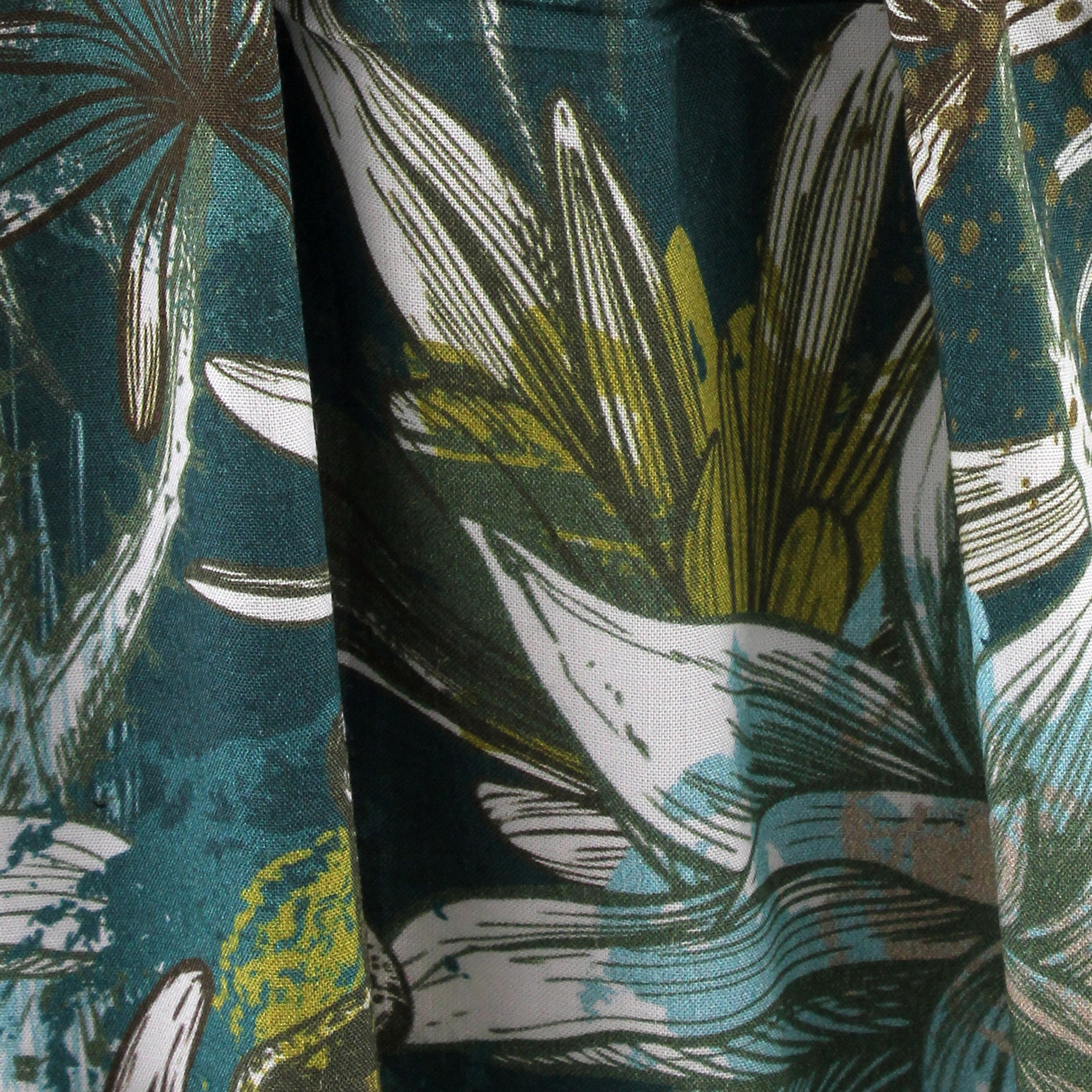 Green Florals lris Tie Front Dress