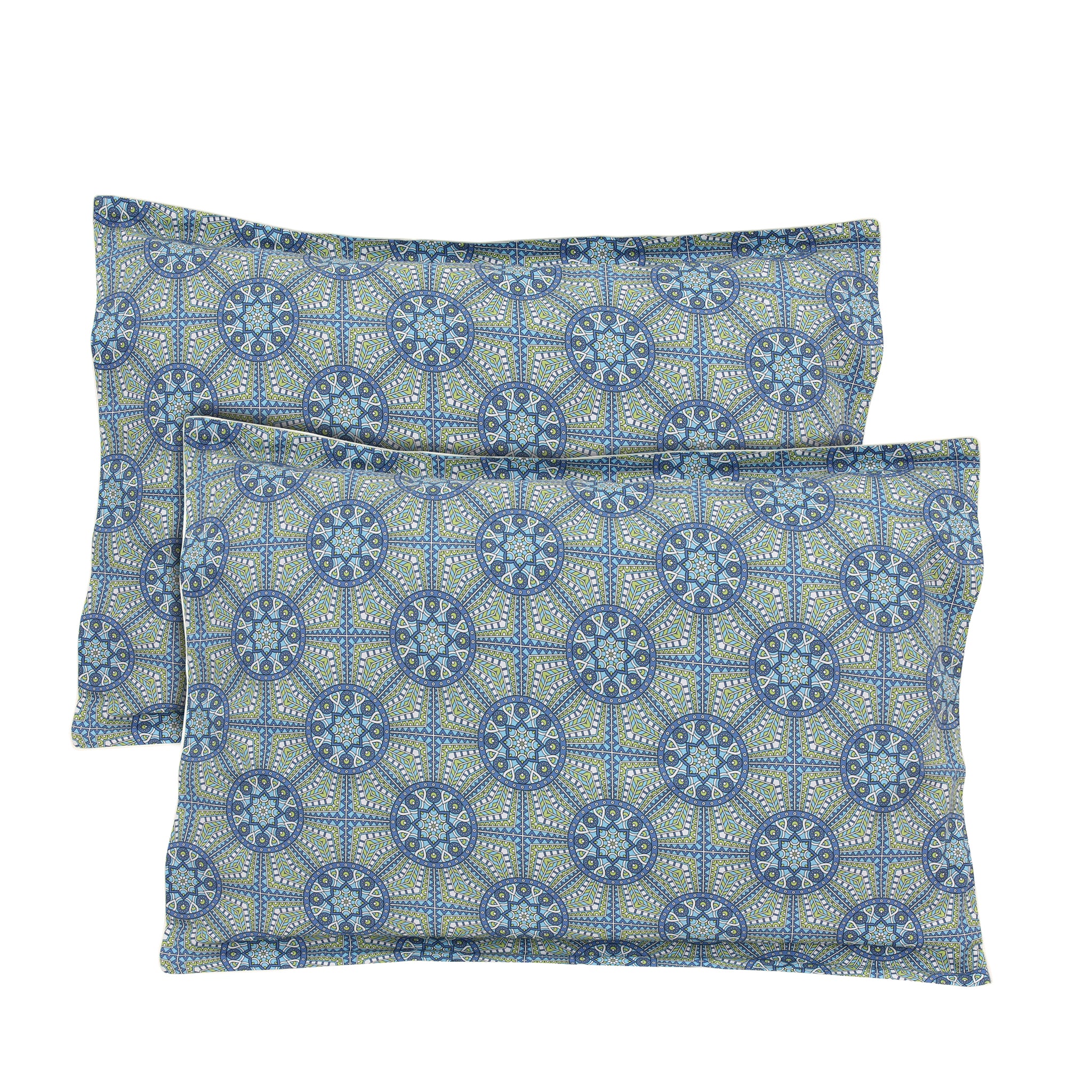 Blue Kaleidoscope Pillowcases Set of 2