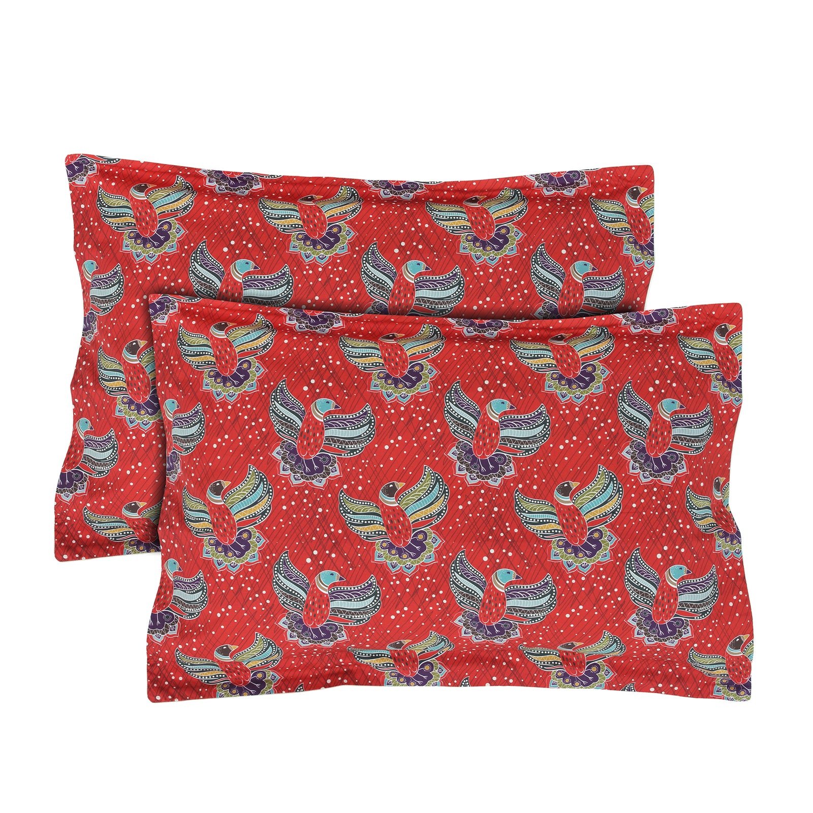 Red Sparrow Pillowcases, Set of 2 (350 TC)