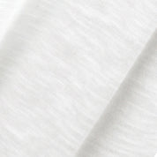 White Cotton Slub V-Neck T-Shirt