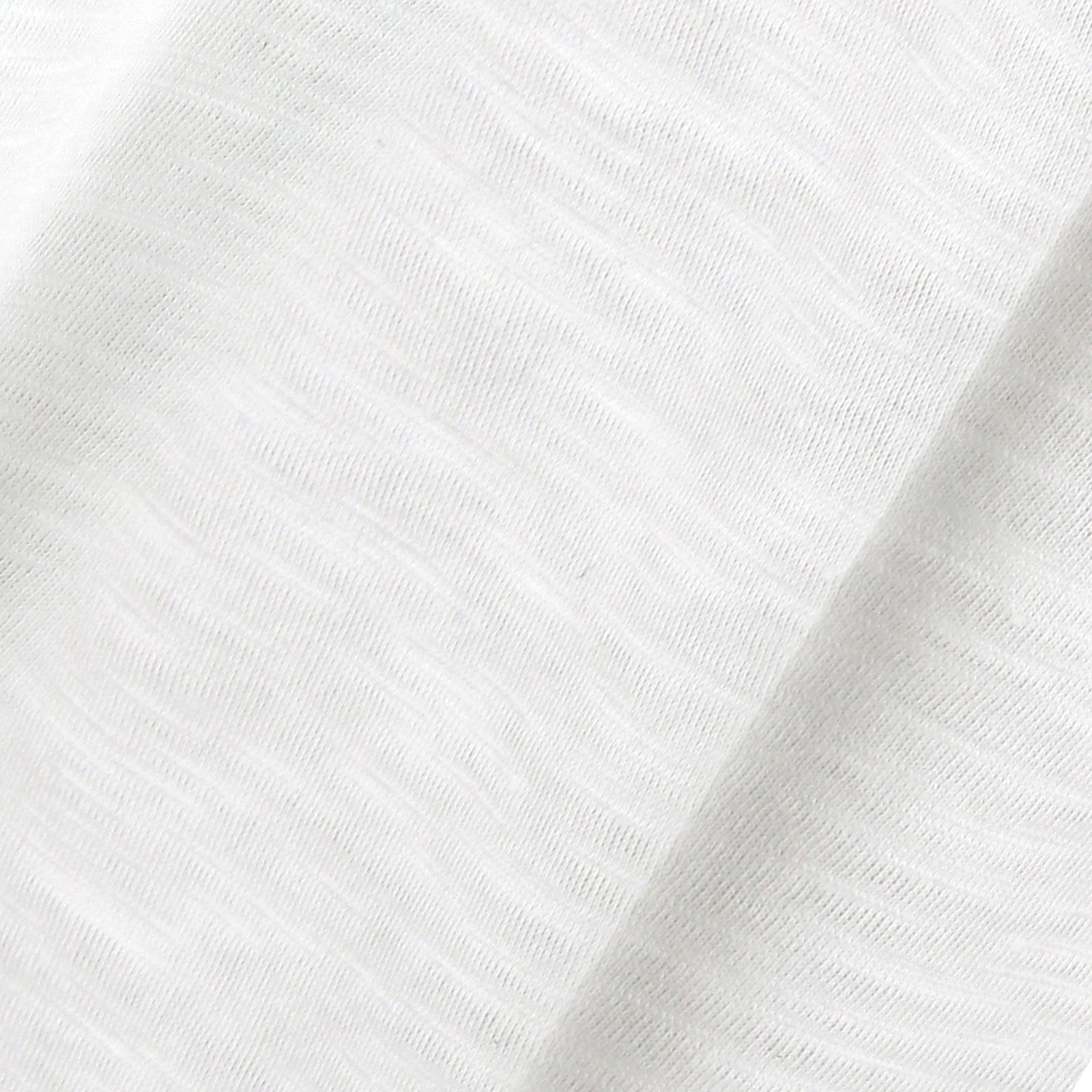 White Cotton Slub V-Neck T-Shirt