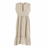 Beige Linen Athena Dress