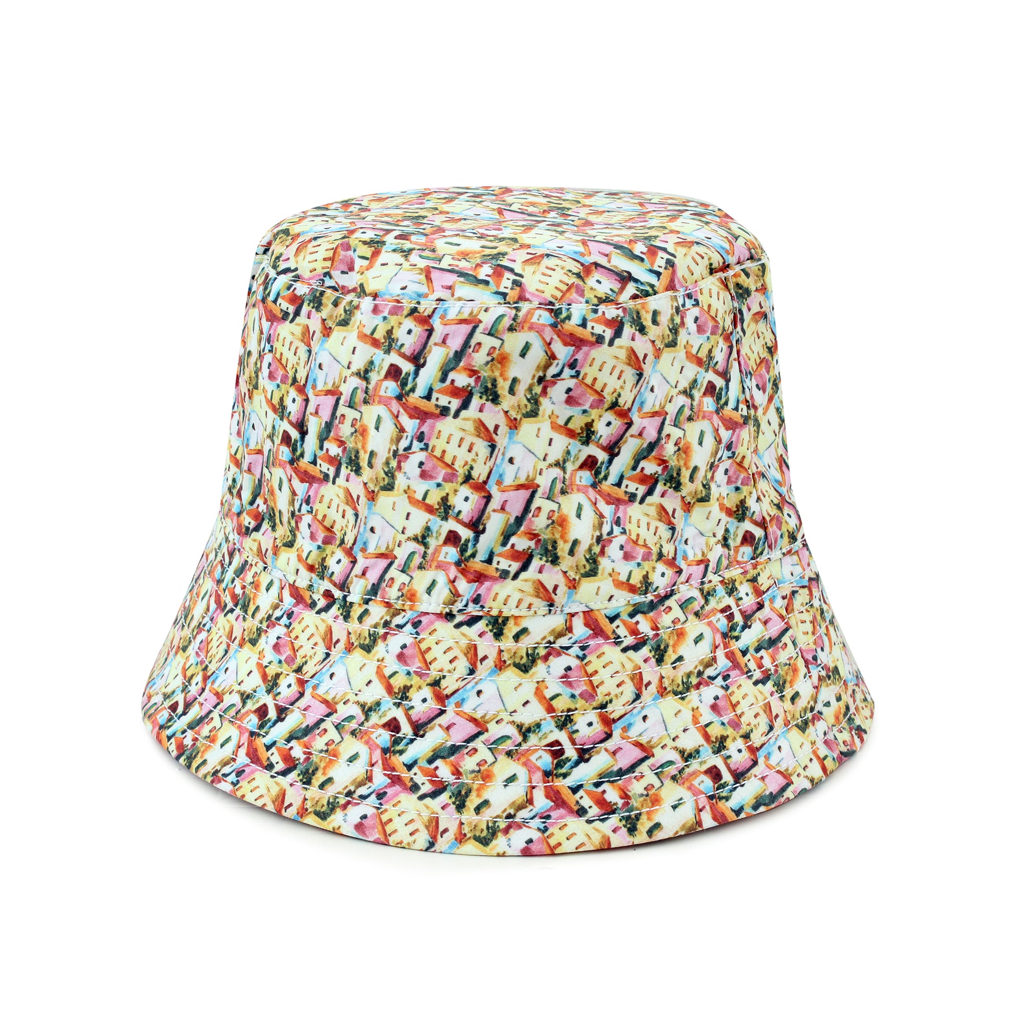 Colored Houses Bucket Hat