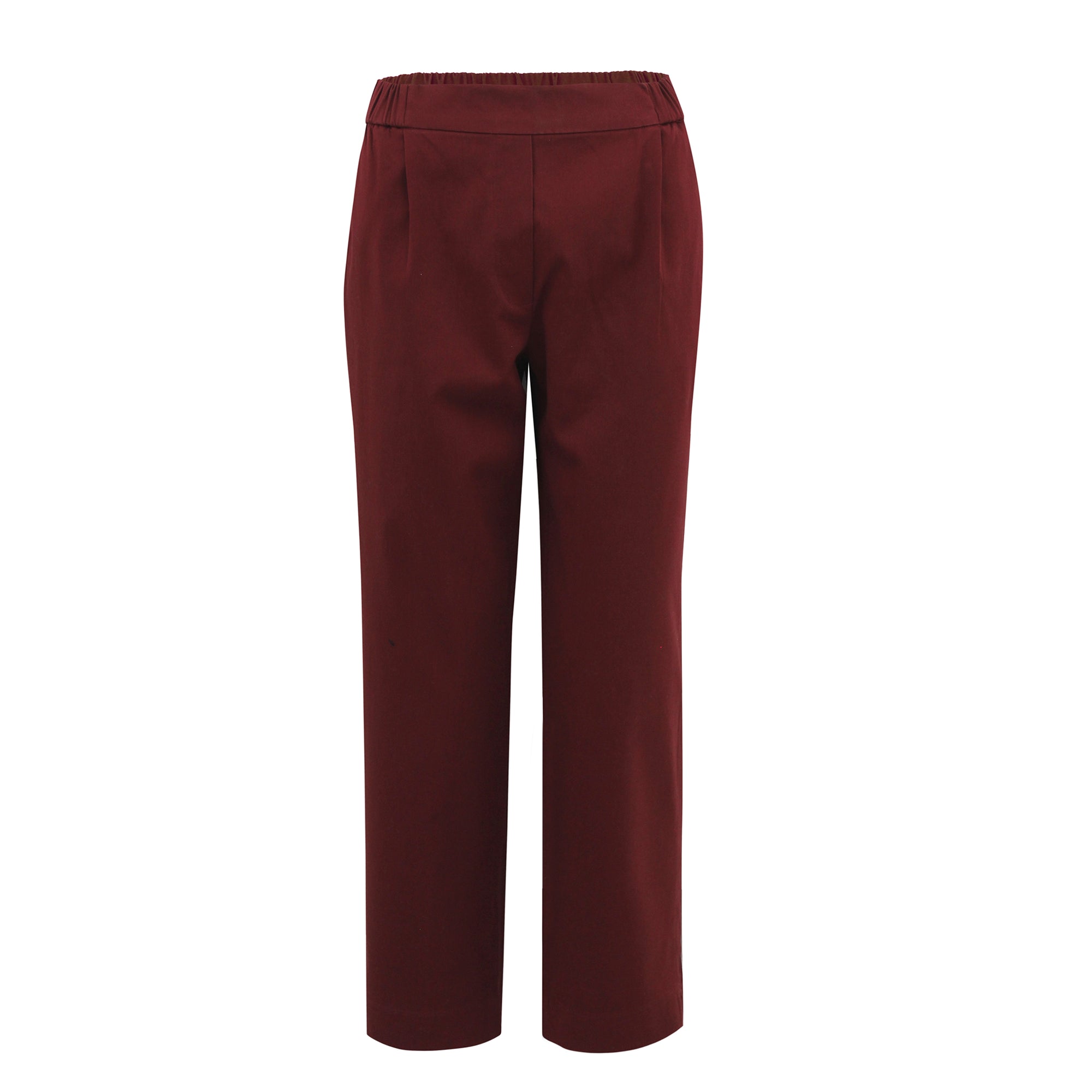 Burgundy Dalia Cotton Pants