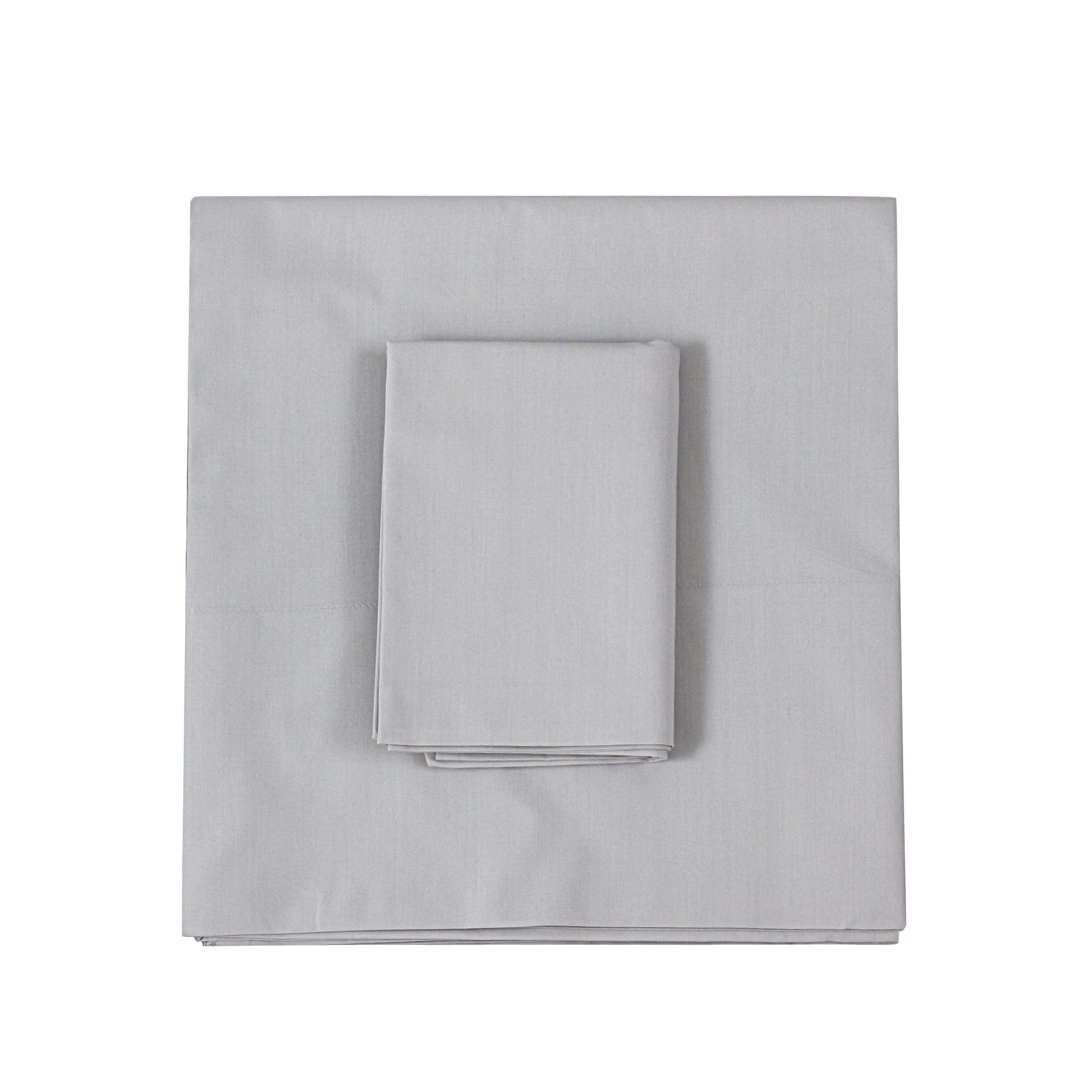 Silver Flat Sheet + Pillowcases (350 TC)
