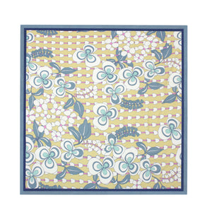 Yellow Retro Printed Cotton Scarf