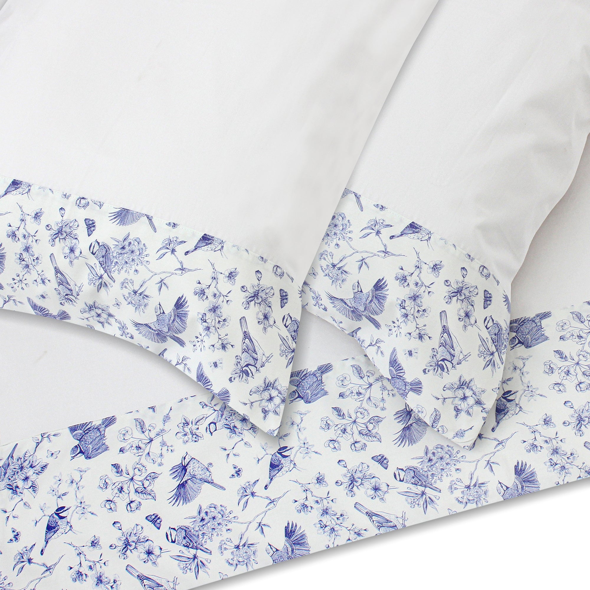 Blue Robins Duvet Cover + Pillowcases (350 TC)