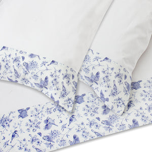 Blue Robins Duvet Cover + Pillowcases (350 TC)