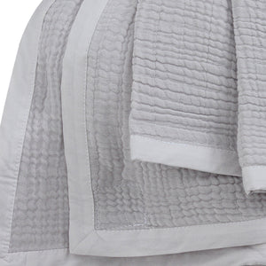 Grey Cotton Muslin Bedspread