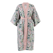 Pink Leaves Classic Cotton Kimono