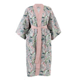 Pink Leaves Classic Cotton Kimono
