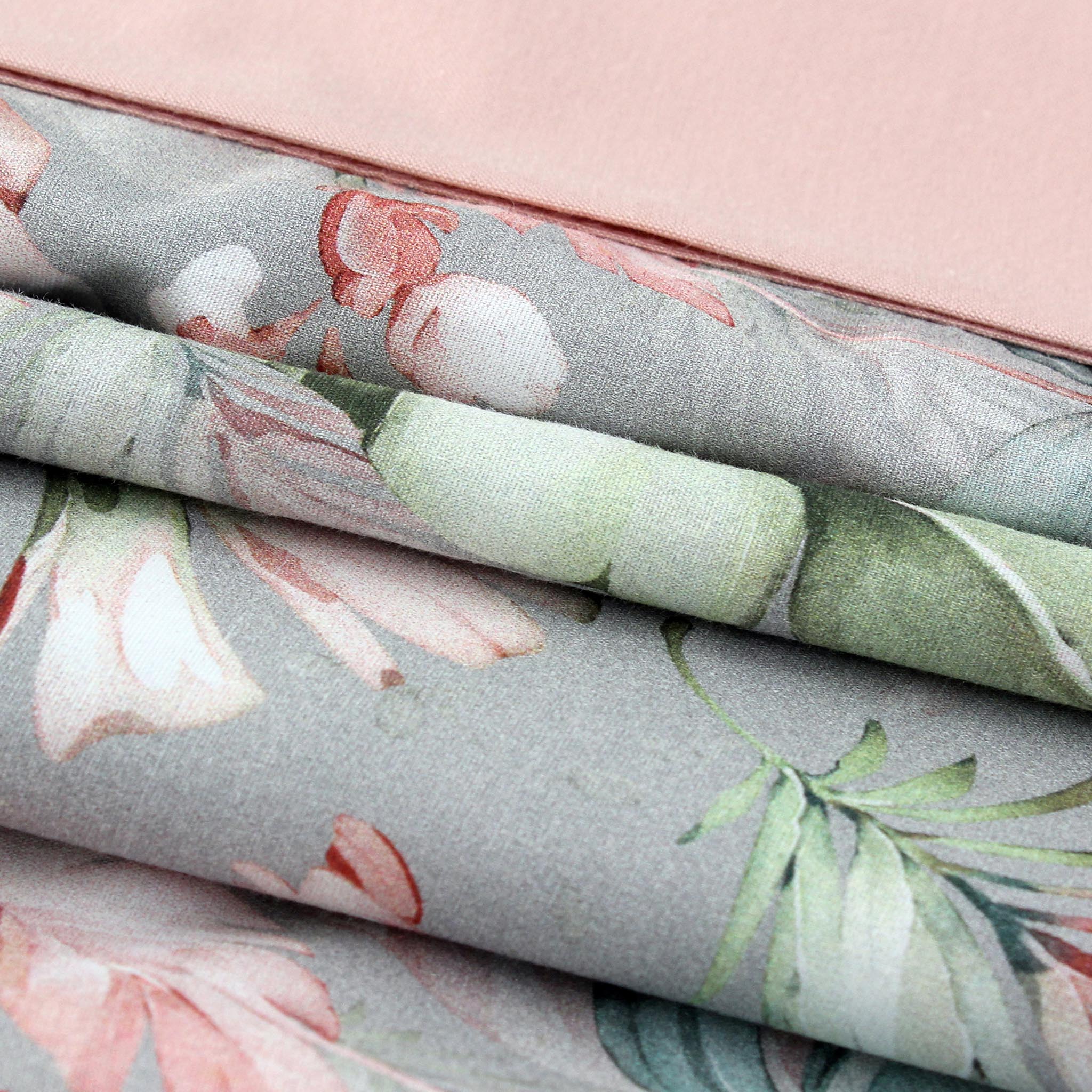 Pink Leaves Classic Cotton Kimono