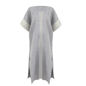 Grey Layali Open Kaftan