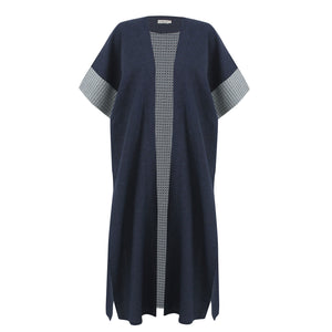 Dark Blue Layali Open Kaftan