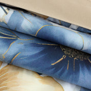 Gold & Blue Classic Cotton Kimono