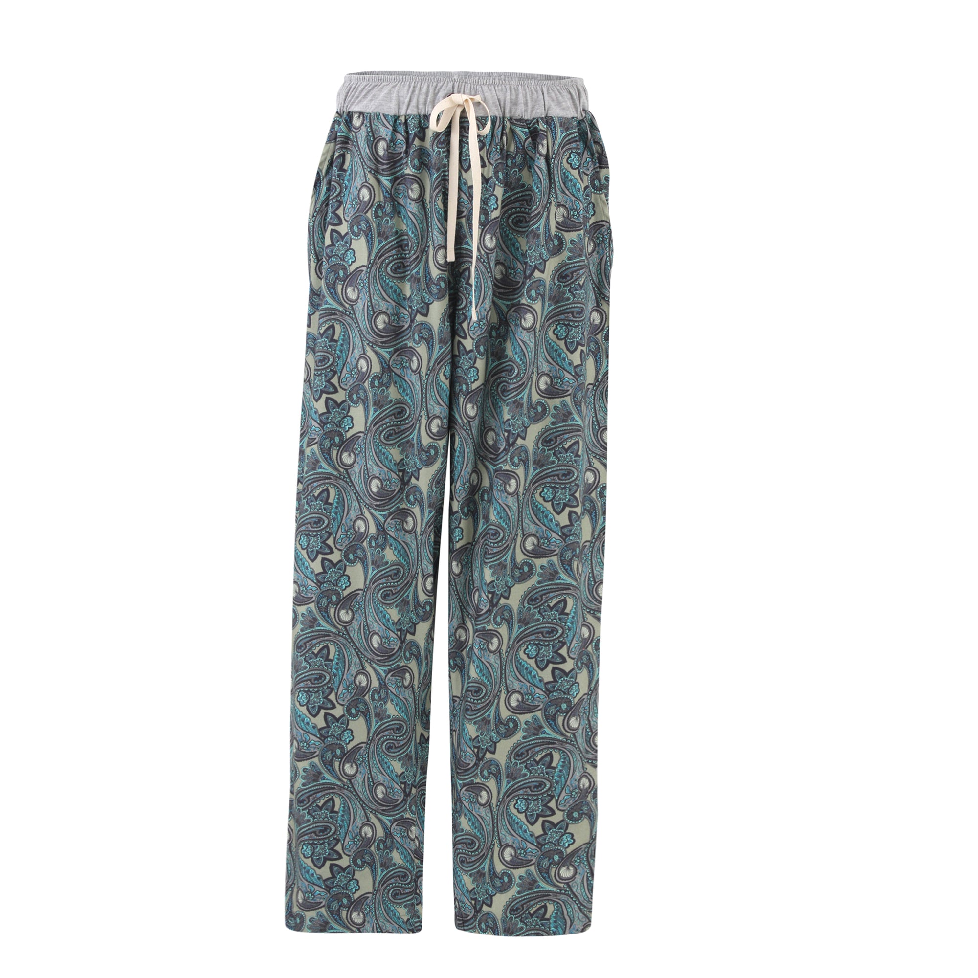 Khaki Paisley Pyjama Pants