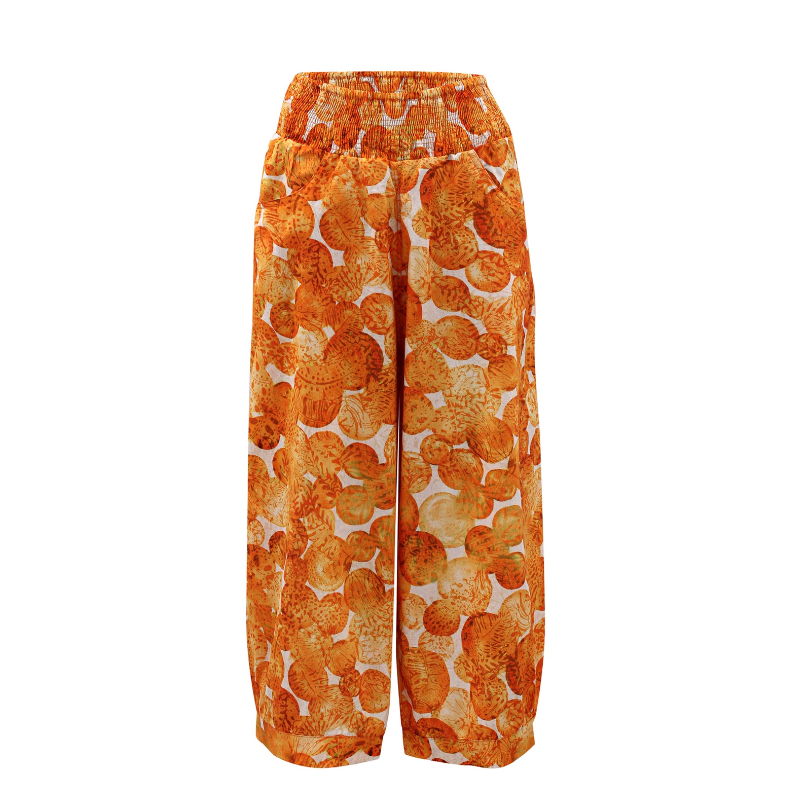 Orange Leopard Spots Harem Pants
