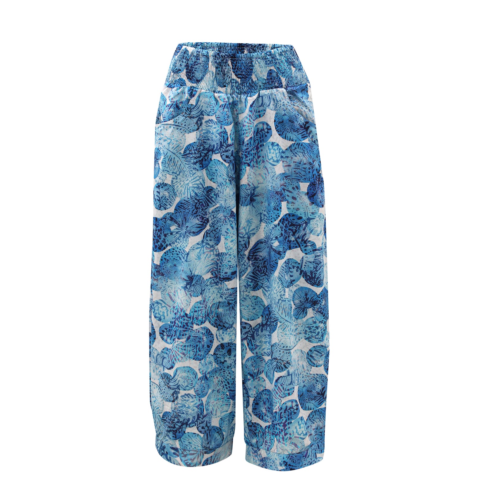 Blue Leopard Spots Harem Pants