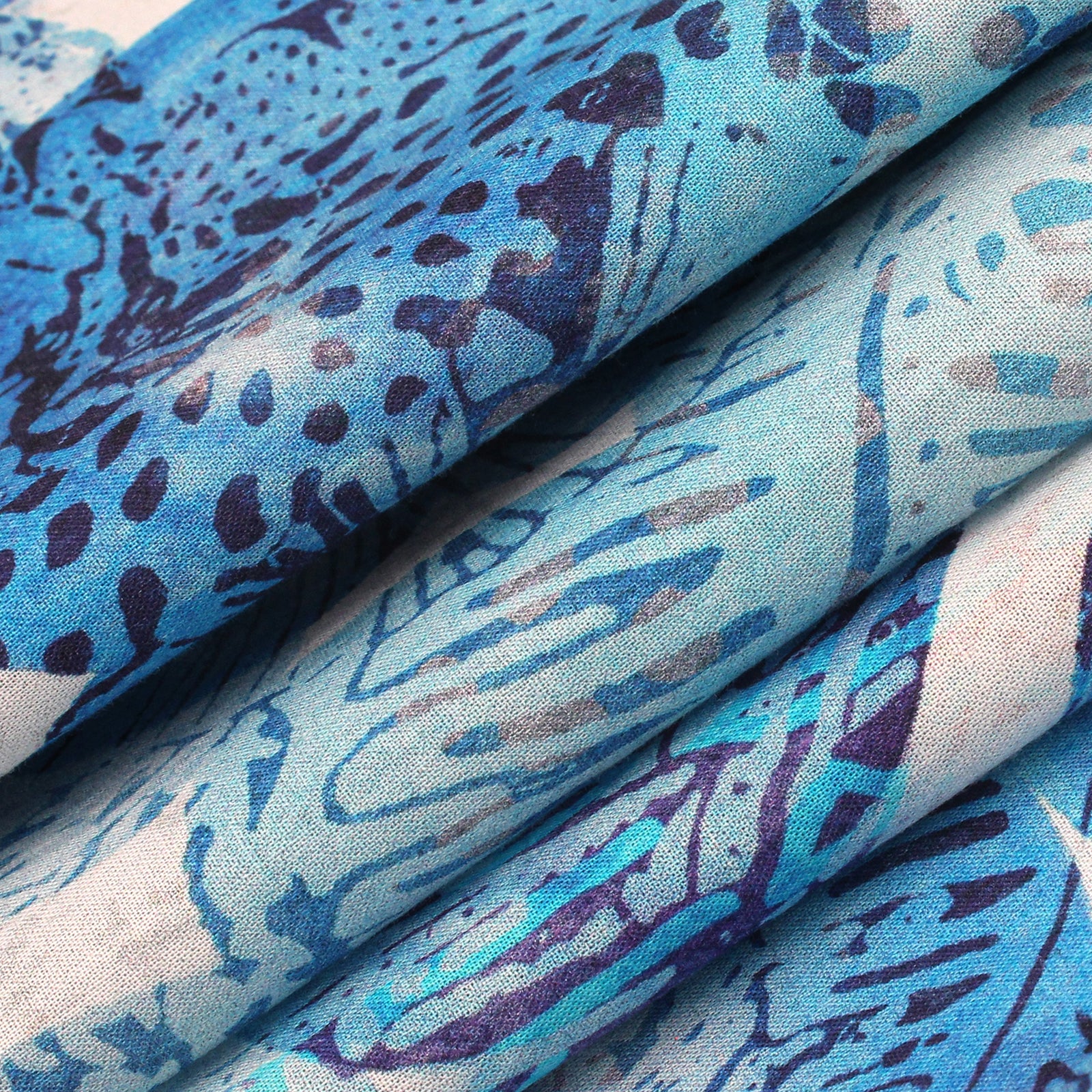 Blue Leopard Spots Harem Pants