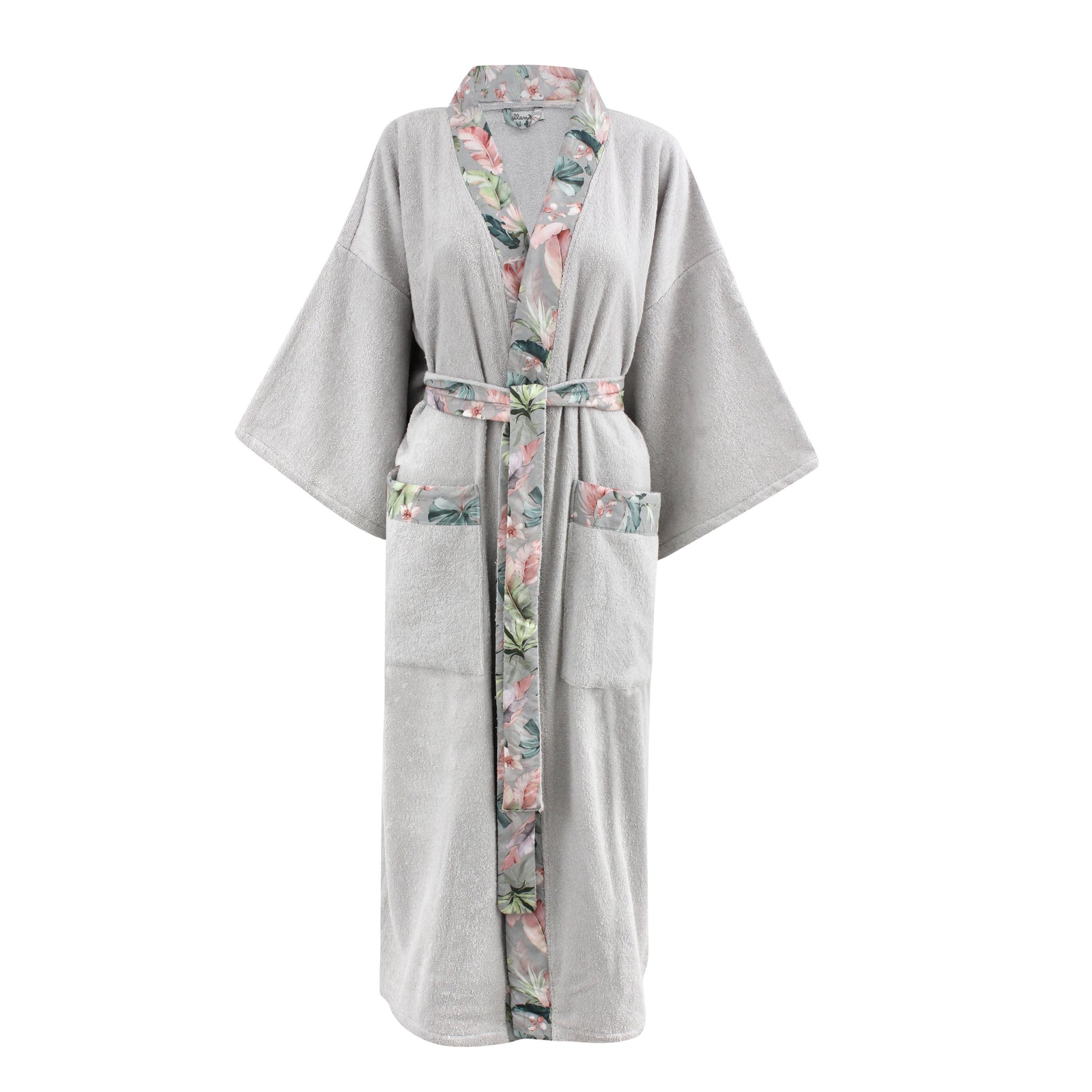 Pink Leaves Bathrobe