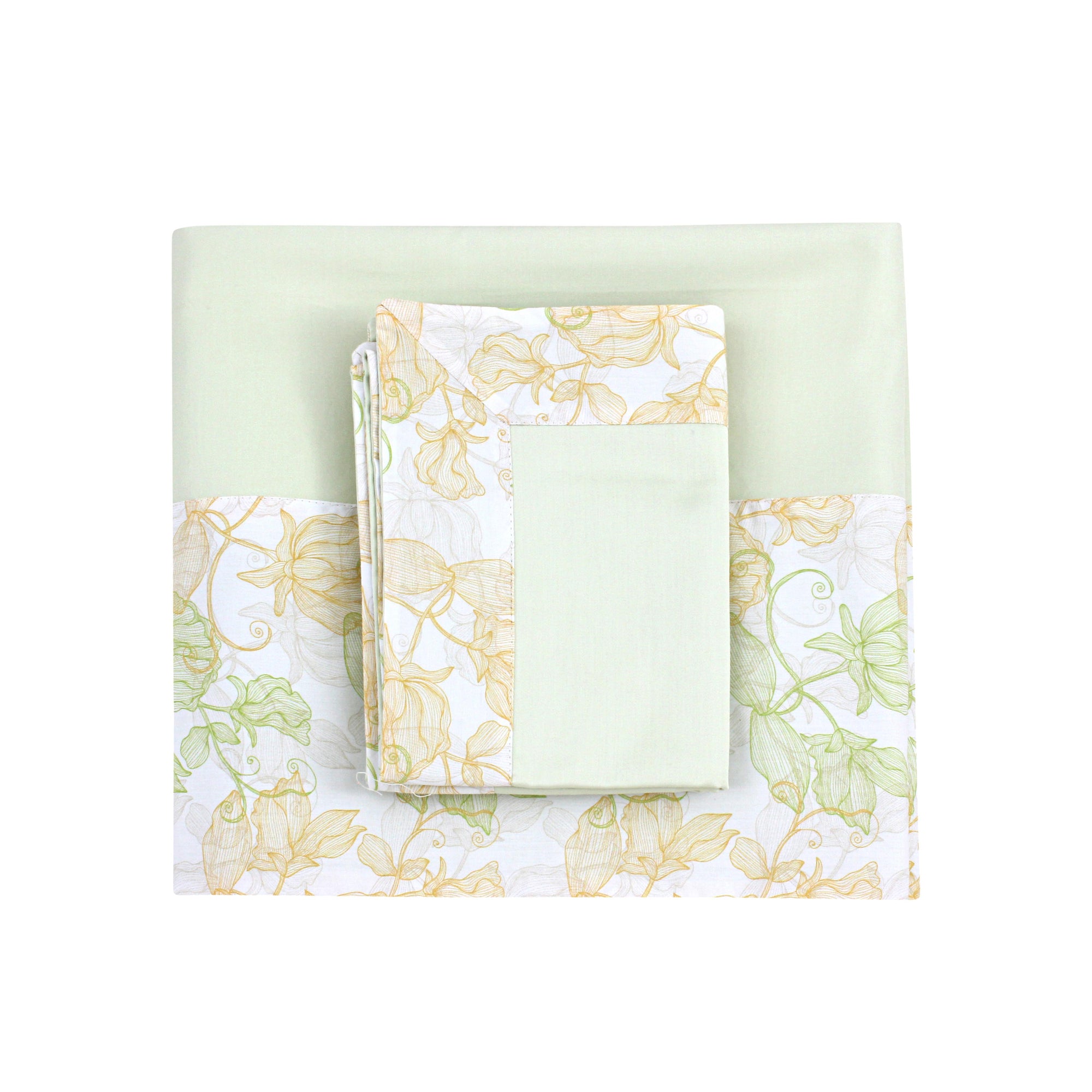 Garden Glow Border Sheet + Pillowcases (600 TC)