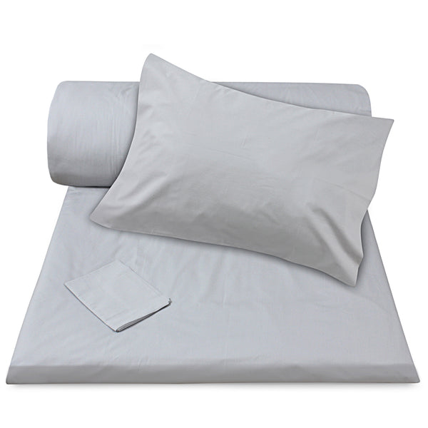 Silver Plain Duvet Cover + Pillowcases