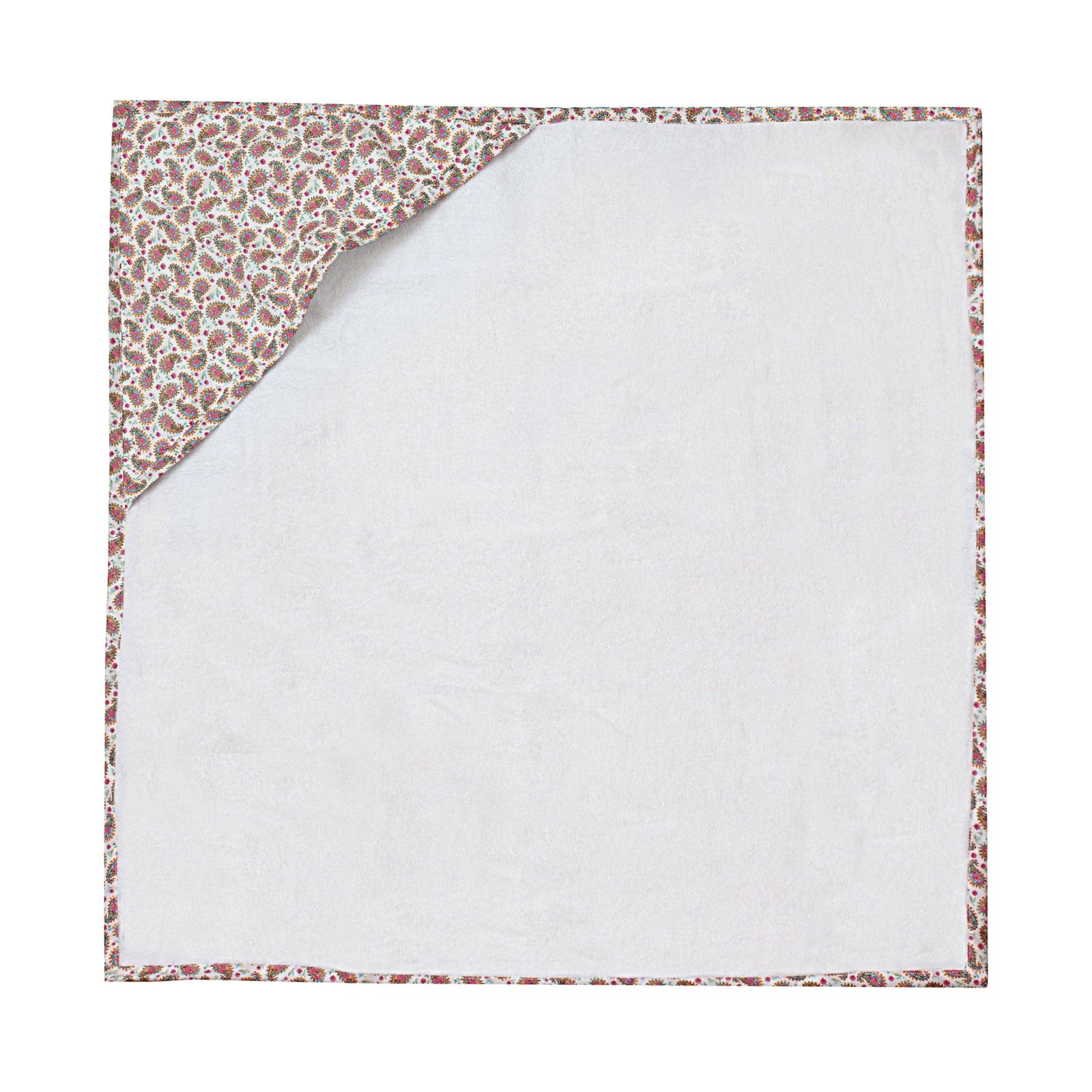 Pink Mini Paisley Hooded Baby Towel (0-2Y)