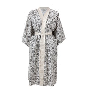 Graphite Florals Classic Cotton Kimono