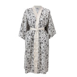 Graphite Florals Classic Cotton Kimono